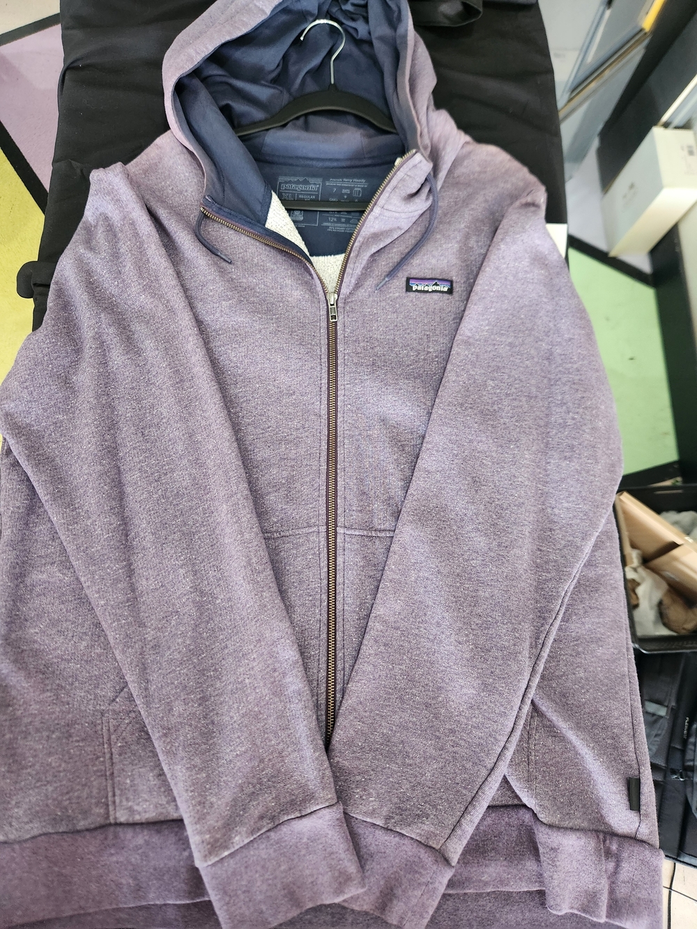 Patagonia Heathered Purple Full-Zip French Terry Hoody